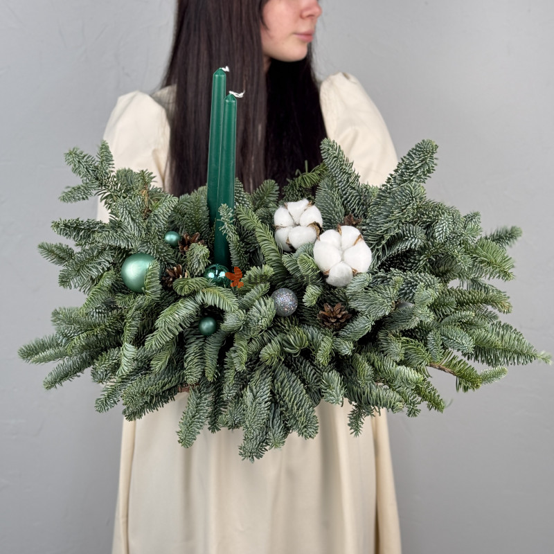 Новогодняя композиция на стол